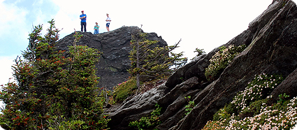 FOUR FEATURE HIKES HEADLINE GRANDFATHER’S GUIDED HIKE SEASON hikers on ridge